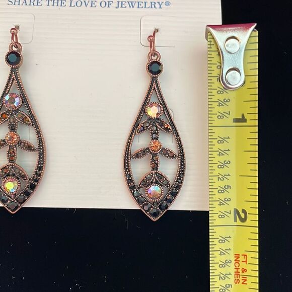 Lia Sophia Copper SPARKLY Earrings - Picture 4 of 4